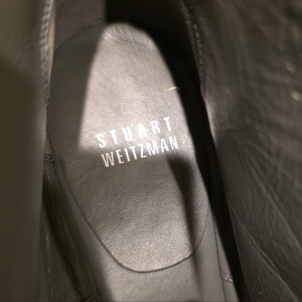 STUART WEITZMAN Kalahari Hidden Wedge Black Suede Bootie - Size 10 - Picture 9 of 10